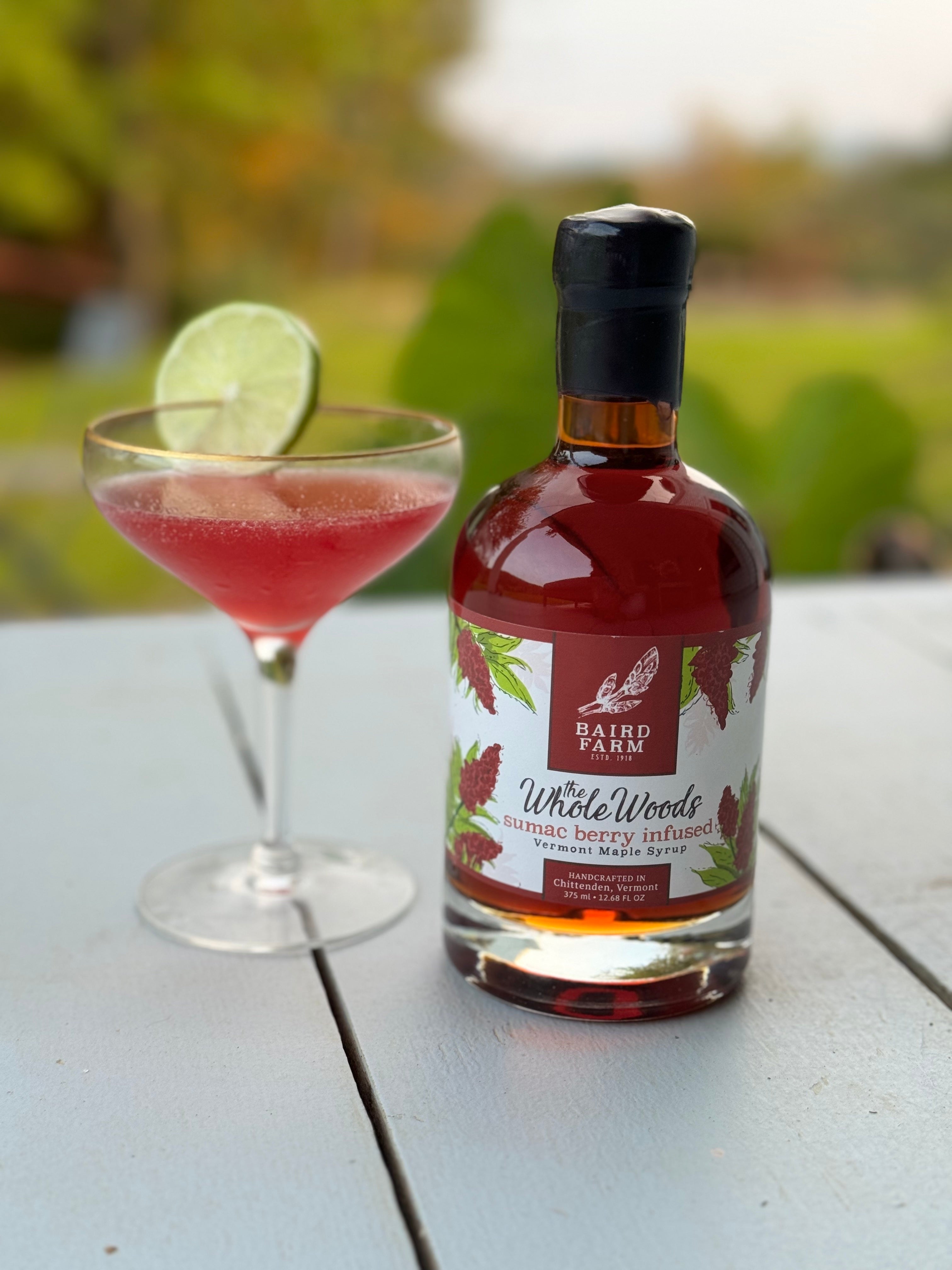 Maple Sumac Cosmopolitan Cocktail Baird Farm Maple Syrup
