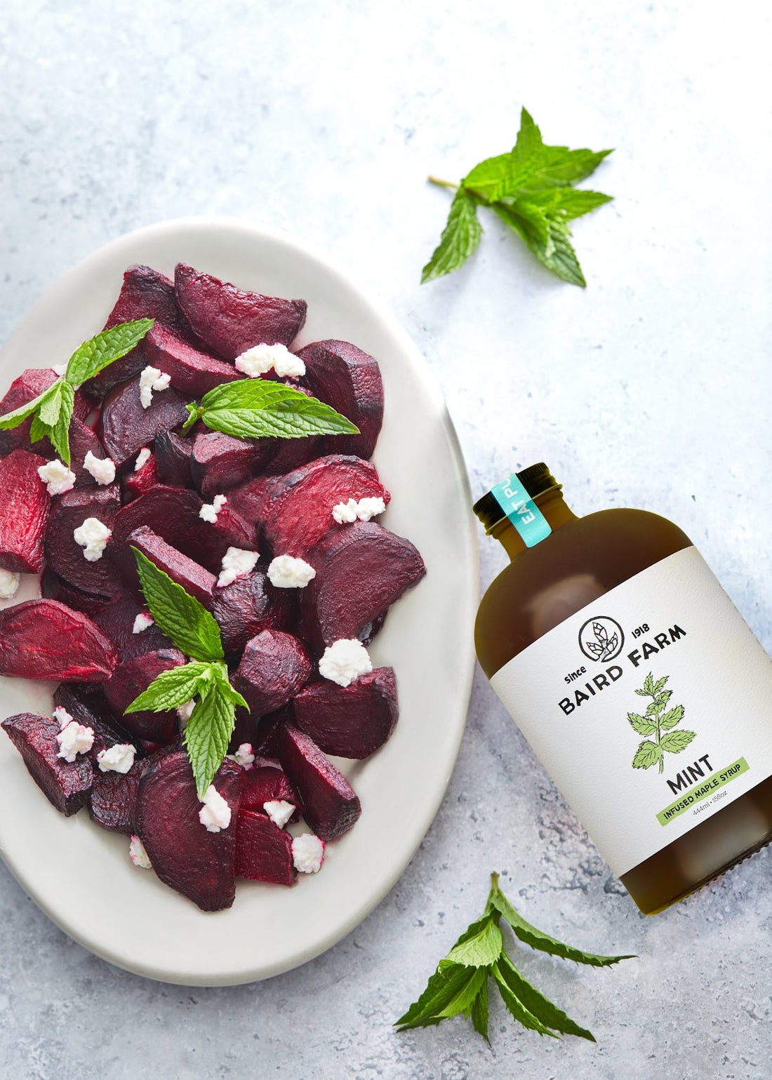 Roasted Beets with Mint & Feta