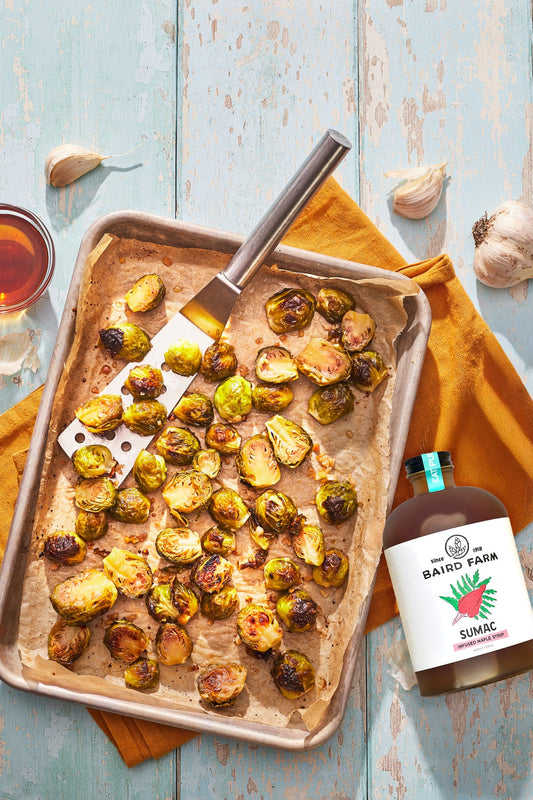 Sumac & Garlic Roasted Brussels Sprouts