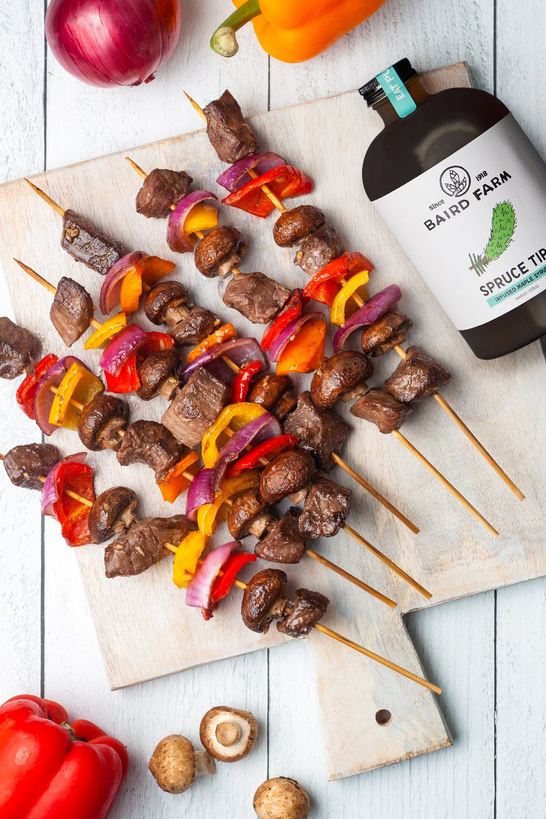 Maple Spruce Beef & Vegetable Kebabs