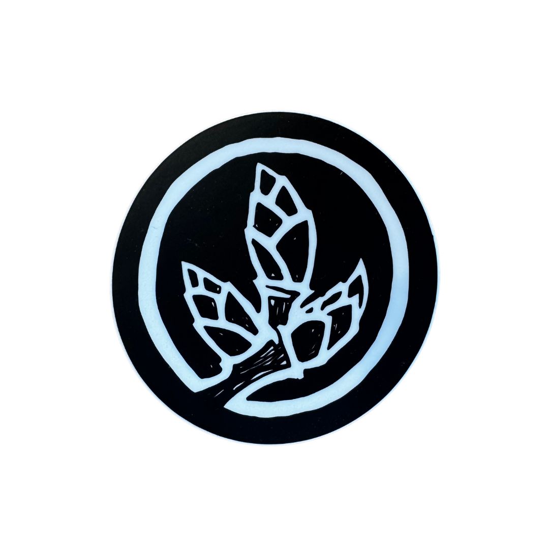 Black and White Logo Sticker