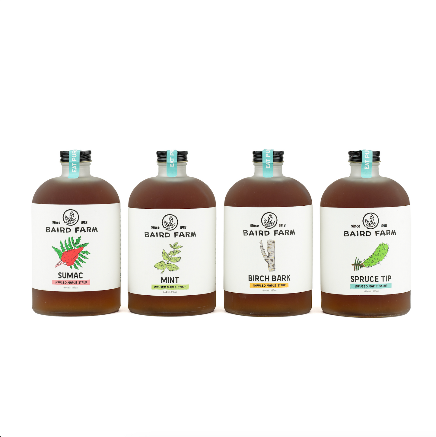 15oz Infused Maple Syrup Variety Pack -  (Sumac, Mint, Birch, Spruce)